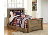 Trinell Brown Twin Bookcase Bed with 1 Large Storage Drawer - DMV FurnitureTwin Bed