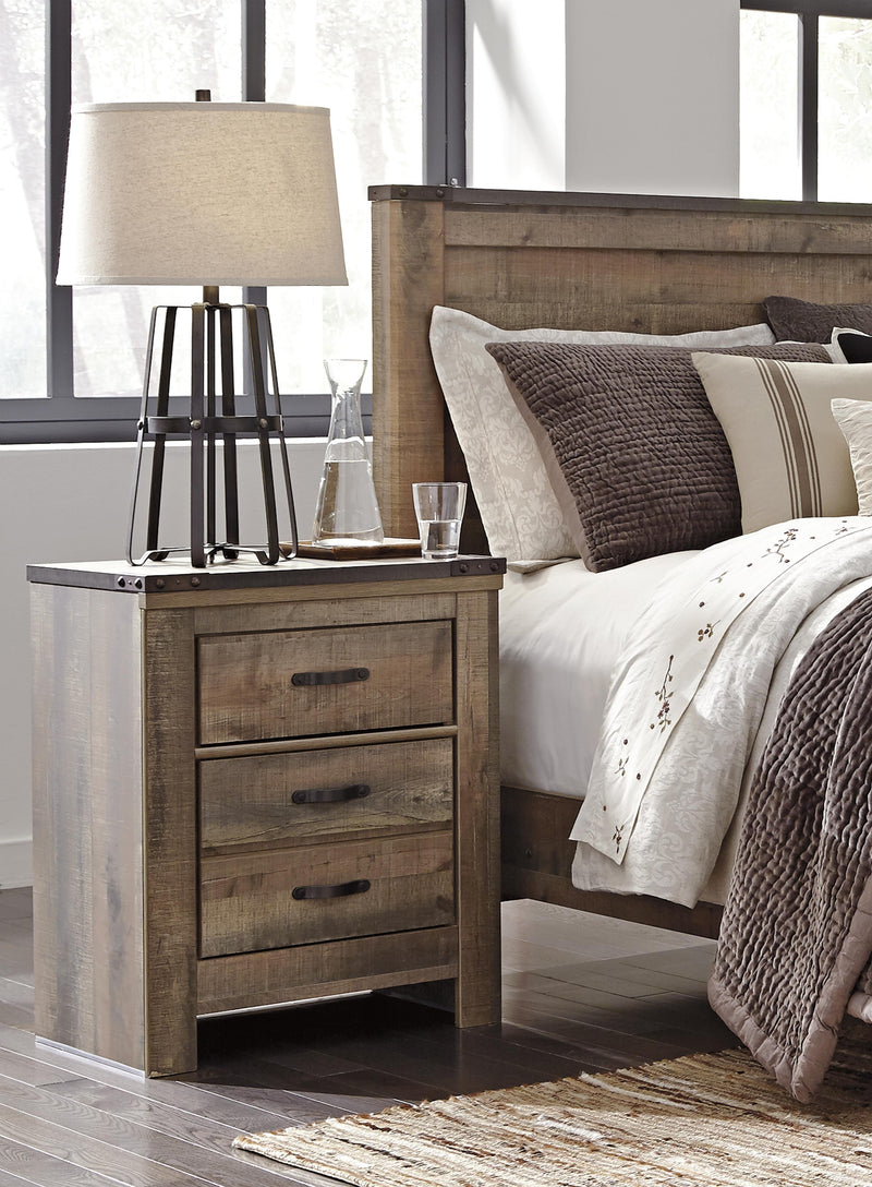 Trinell Brown Twin Bookcase Storage Bed, Dresser, Mirror and Nightstand - B446B98