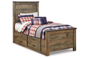 Trinell Brown Twin Panel Bed with 2 Storage Drawers - DMV FurnitureTwin Bed
