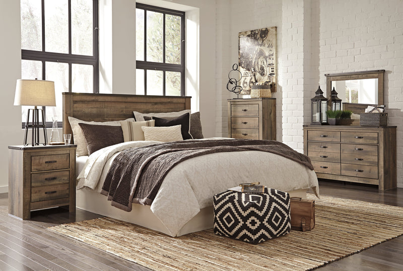 Trinell King/California King Panel Headboard Bed with Dresser in Brown from Ashley - DMV Furniture