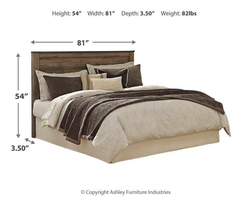 Trinell King/California King Panel Headboard Bed with Dresser in Brown from Ashley - DMV Furniture