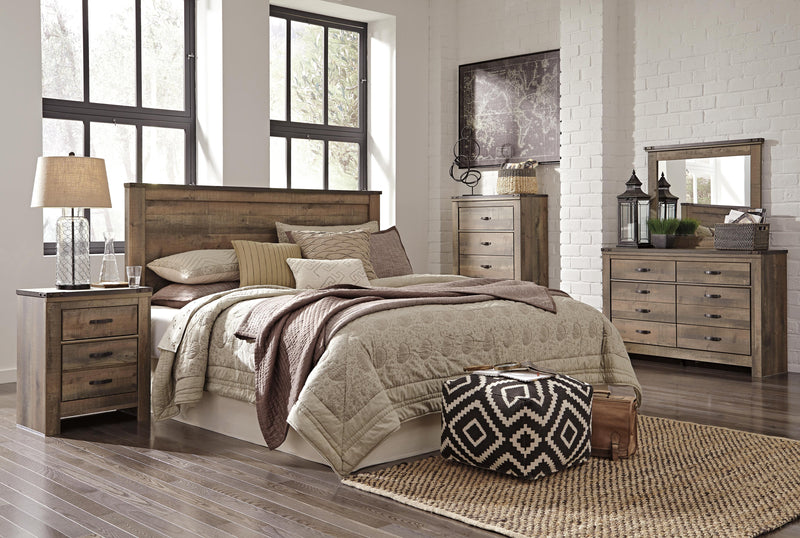 Trinell King/California King Panel Headboard with Dresser, Chest and Nightsand in Brown - PKG005083