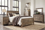 Trinell King Panel Bed with Dresser, Chest and 2 Nightstands in Brown from Ashley - DMV Furniture
