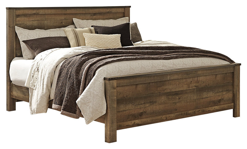 Trinell King Panel Bed with Dresser, Chest and Nightstand in Brown from Ashley - DMV Furniture