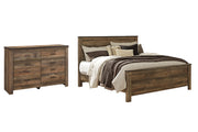 Trinell King Panel Bed with Dresser in Brown from Ashley - DMV Furniture