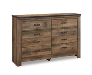 Trinell King Panel Bed with Dresser in Brown from Ashley - DMV Furniture