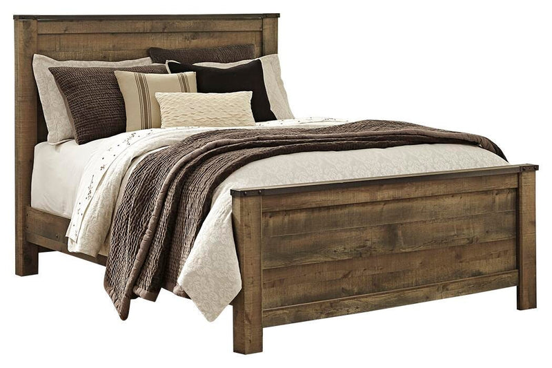 Trinell Queen Panel Bed with Dresser, Chest and 2 Nightstands in Brown - PKG005090
