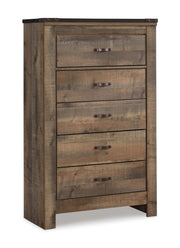 Trinell Queen Panel Headboard with Dresser, Chest and Nightstand in Brown - PKG005076