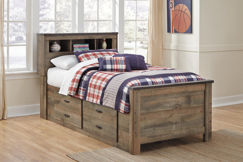 Trinell Twin Bookcase Storage Bed, Dresser and Nightstand - B446B100