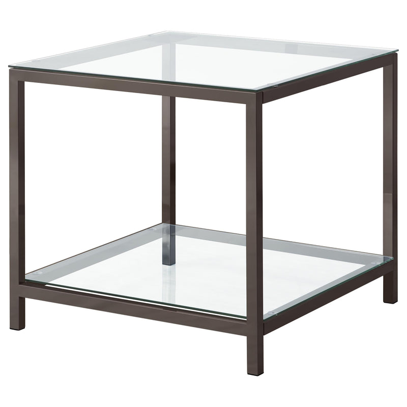 Trini 2-piece Coffee and End Table Set Black Nickel - 720228-S2