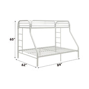 Tritan Twin XL/Queen Bunk Bed - 02052WH