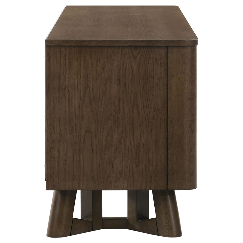 Trotter 71-inch 4-Door Wood TV Stand Media Console Brown - 720133