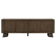 Trotter 71-inch 4-Door Wood TV Stand Media Console Brown - 720133