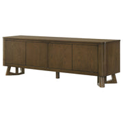 Trotter 71-inch 4-Door Wood TV Stand Media Console Brown - 720133