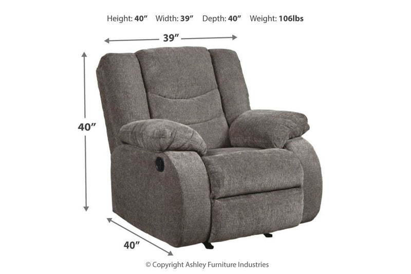 Tulen Gray Recliner - 9860625 - DMV Furniture