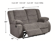 Tulen Gray Reclining Living Room Set - DMV Furniture