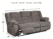 Tulen Gray Reclining Living Room Set - DMV Furniture