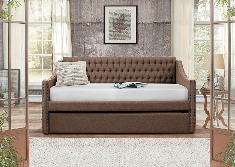 Tulney Brown Daybed with Trundle - DMV FurnitureDaybed