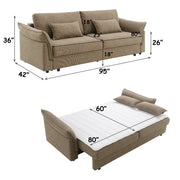 Turpin Sofa w/Sleeper, 2 Pillows & Storage - LV07230