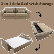 Turpin Sofa w/Sleeper, 2 Pillows & Storage - LV07230