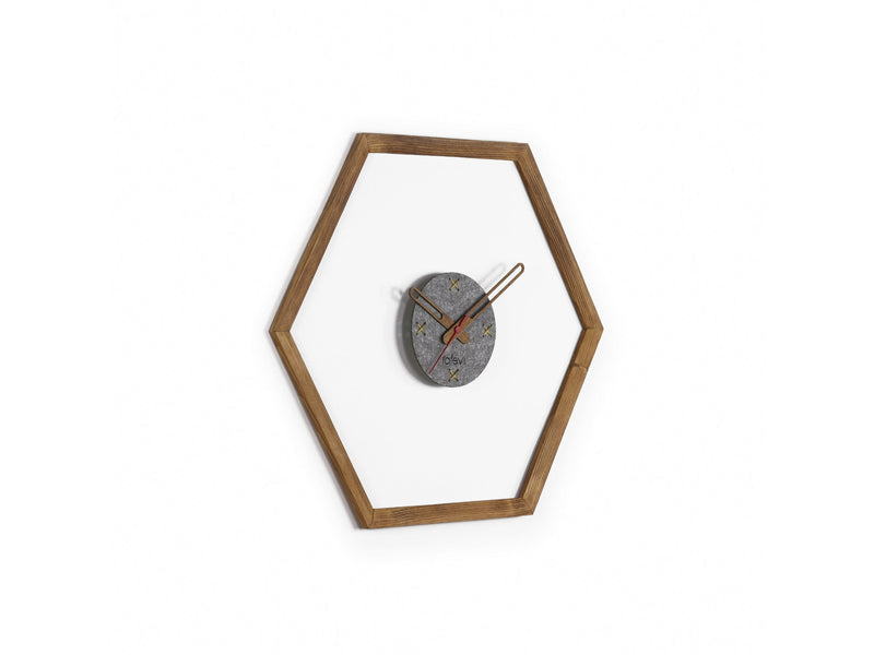 Tuva Wall Clock in Brown - 760-TUV-CLO-RF190502