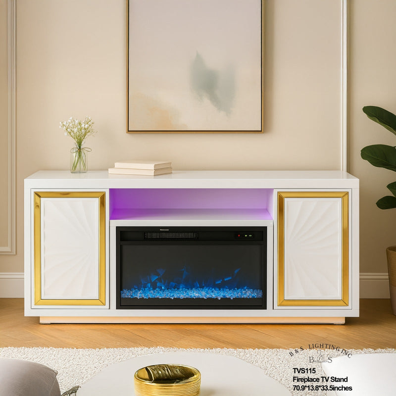 TVS115 – Fireplace TV Stand 70.9"×13.8"×33.5" - 210000007893