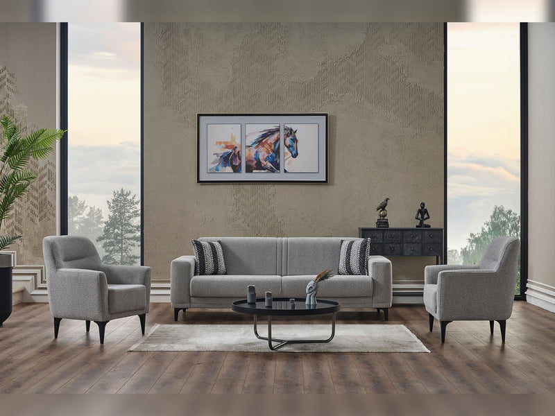 Twist Convertible Loveseat in Grey - 200-SER-TWI-PINAR17-2