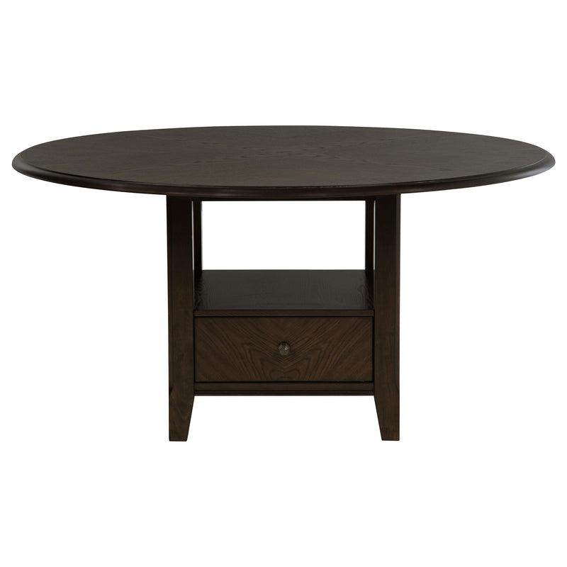 Twyla 5-piece 60-inch Round Wood Dining Table Set Dark Cocoa - 115100-S5