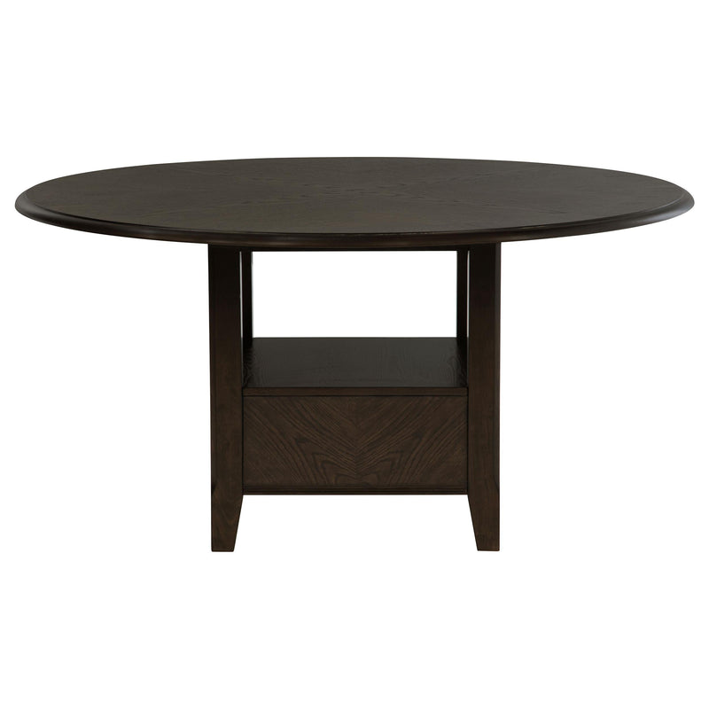 Twyla 5-piece 60-inch Round Wood Dining Table Set Dark Cocoa - 115100-S5