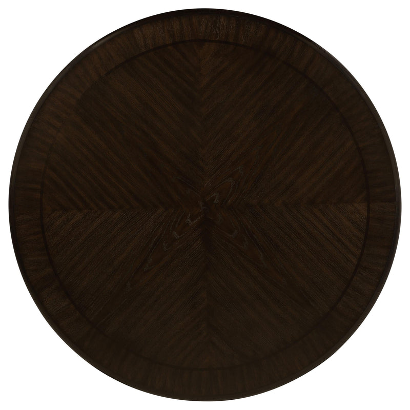 Twyla 5-piece 60-inch Round Wood Dining Table Set Dark Cocoa - 115100-S5