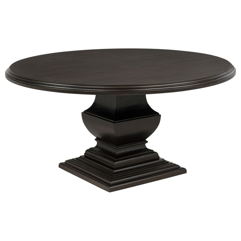 Twyla 7-piece Round Wood Dining Room Table Set Dark Cocoa - 109230-S7