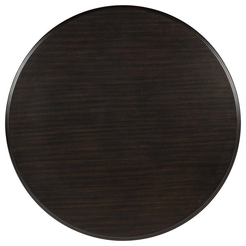 Twyla 7-piece Round Wood Dining Room Table Set Dark Cocoa - 109230-S7