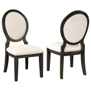 Twyla Oval Back Dining Side Chair Dark Cocoa (Set of 2) - 115102