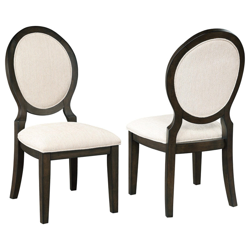 Twyla Oval Back Dining Side Chair Dark Cocoa (Set of 2) - 115102