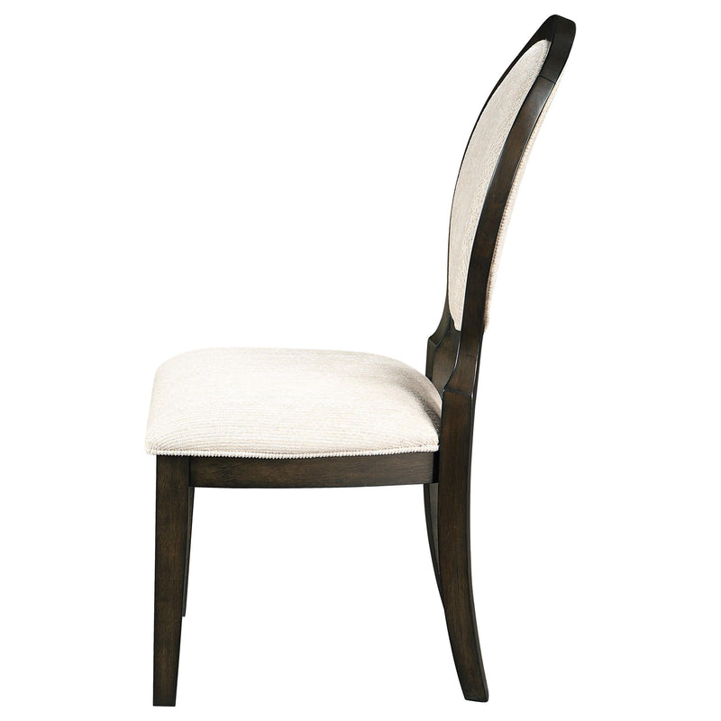 Twyla Oval Back Dining Side Chair Dark Cocoa (Set of 2) - 115102