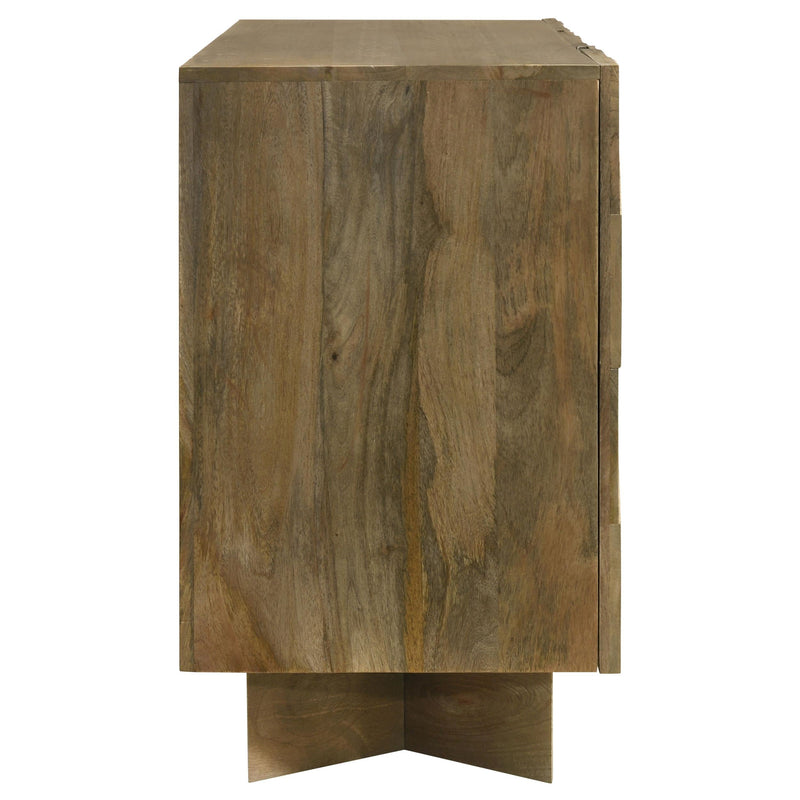 Tyler 3-door Solid Wood Sideboard Buffet Cabinet Mango Brown - 130515
