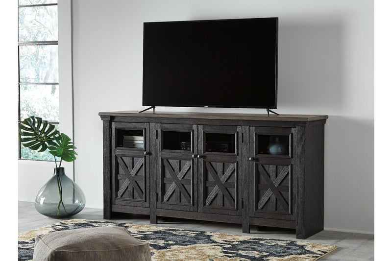 Tyler Creek Black/Gray 74" TV Stand - W736-68 - DMV Furniture