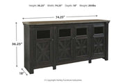 Tyler Creek Black/Gray 74" TV Stand - W736-68 - DMV Furniture