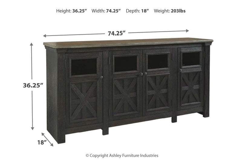 Tyler Creek Black/Gray 74" TV Stand - W736-68 - DMV Furniture