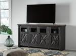 Tyler Creek Black/Gray 74" TV Stand - W736-68 - DMV Furniture