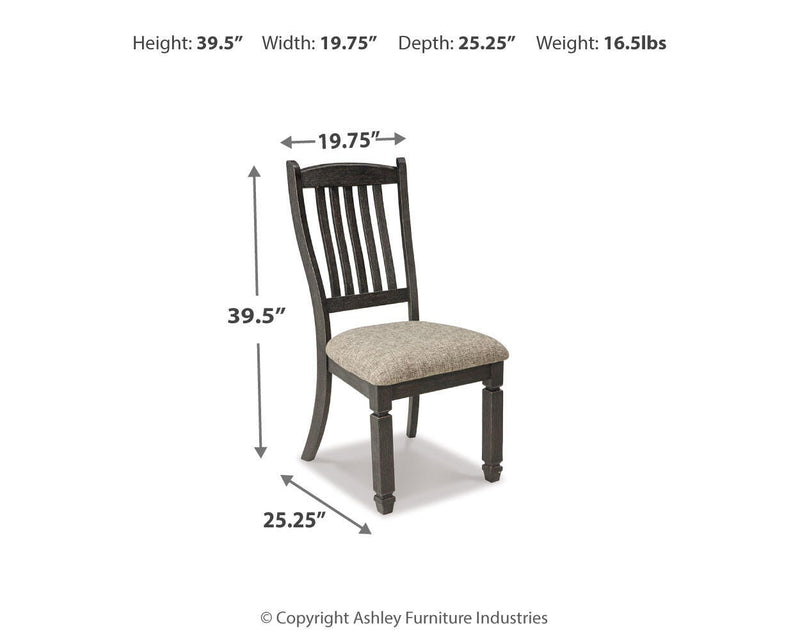 Tyler Creek Black/Grayish Brown Dining Chair (Set of 2) - D736-01X2