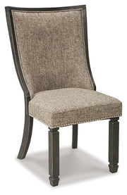 Tyler Creek Black/Grayish Brown Dining Table and 4 Chairs with Bench - D736D11