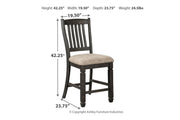 Tyler Creek Black/Grayish Brown Counter Height Bar Stool (Set of 2) - DMV FurnitureBarstool