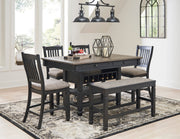 Tyler Creek Black/Grayish Brown Counter Height Set - DMV FurnitureCounter Height Set