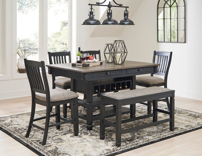 Tyler Creek Black/Grayish Brown Counter Height Set - DMV FurnitureCounter Height Set