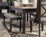 Tyler Creek Dining Table and 4 Chairs in Black/Gray - PKG013996