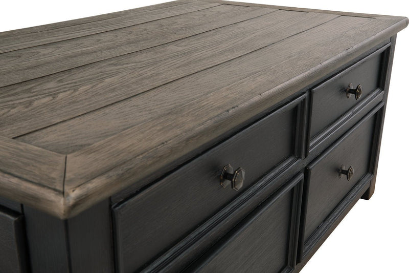 Tyler Creek Grayish Brown/Black Coffee Table with Lift Top - DMV FurnitureCoffee Table