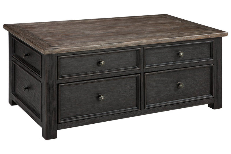 Tyler Creek Grayish Brown/Black Coffee Table with Lift Top - DMV FurnitureCoffee Table