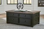 Tyler Creek Grayish Brown/Black Coffee Table with Lift Top - DMV FurnitureCoffee Table