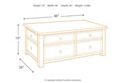 Tyler Creek Grayish Brown/Black Coffee Table with Lift Top - DMV FurnitureCoffee Table